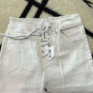 White bell bottom jeans